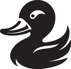 FeatheredFloatGraffix Sleek Duck Symbol PondPaddleAura Elegant Vector Duck Icon