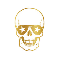 golden skull and crossbones