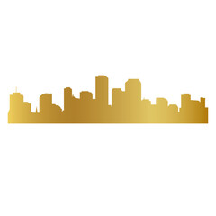 gold city skyline illustration