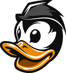 WaddleMark Elegant Duck Icon FeatheredFloatGraffix Dynamic Duck Vector Design