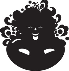 CurvesRise Sleek Body Positivity Icon ResilientFormGraffix Dynamic Vector Empowerment