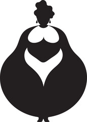 CurvesRise Sleek Vector Woman Empowerment ResilientFormGraffix Dynamic Body Positive Icon