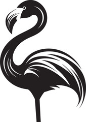 Artistry Aflame Vector Flamingo Emblem Fluid Grace Flamingo Logo in Vector Form