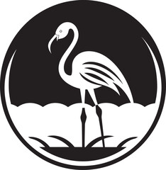 Flamingo Majesty Vector Logo Brilliance Vivid Plumage Flamingo Logo in Vector