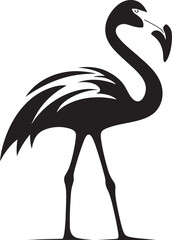Dynamic Avian Artistry Flamingo Logo Design Graceful Plumage Display Flamingo Vector Icon