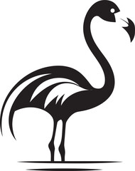 Elegance in Flight Flamingo Emblem in Vector Serenity in Plumage Flamingo Logo Vectorized