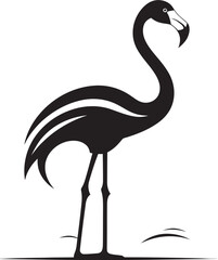 Obraz premium Elegant Avian Dynamics Flamingo Logo in Vector Regal Plumage Vector Flamingo Icon