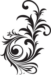 Serenade of Blooms Vector Element Icon Ornate Botanicals Floral Emblem Design