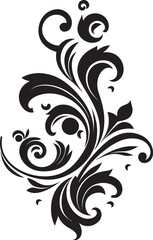 Petals Serenity Floral Element Emblem Whimsical Petals Decorative Logo Design
