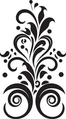 Obraz premium Elegance in Bloom Decorative Floral Logo Petals Melody Floral Element Design