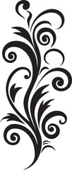 Obraz premium Botanical Finesse Decorative Floral Emblem Enchanted Harmony Floral Element Design