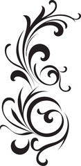 Enchanted Harmony Floral Element Design Artistic Petals Vector Emblem Design