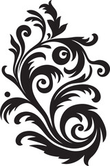 Floral Harmony Decorative Element Design Botanical Finesse Emblem Icon Logo