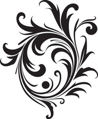 Whispering Gardens Vector Floral Emblem Blossom Reverie Decorative Emblem Design