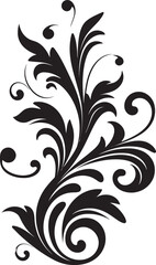 Floral Melody Vector Element Design Elegance in Blooms Decorative Emblem Icon