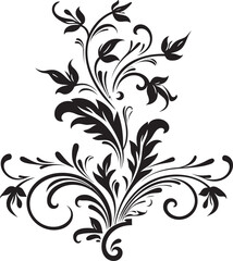 Whimsical Flora Vector Logo Design Elegant Blossoms Decor Element Logo