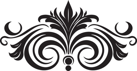 Regal Decorative Flourish Decor Element Logo Delicate Botanical Adornments Vector Logo Design