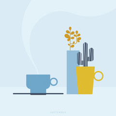 January - Flat illustration