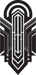 Geometric Deco Symphony Vector Emblem Design Deco Artistry Unveiled Logo Vector Design
