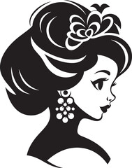 Courtly Radiance Logo Vector Design Princess Persona Illuminated Iconic Emblem Icon