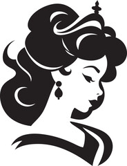 Courtly Elegance Illuminated Logo Vector Design Princess Persona Unveiled Iconic Logo Design