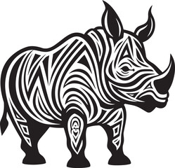 Robust Charge Rhino Logo Vector Icon Mighty Horns Rhino Logo Design