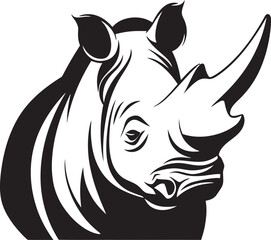 Unyielding Rhino Iconic Logo Design Verdant Paddies Rice Field Logo Vector Icon