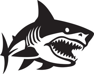 Aquatic Dominance Iconic Shark Vector Oceanic Majesty Logo Vector Design