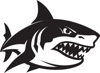Ferocious Fins Logo Vector Icon Oceanic Intimidation Iconic Emblem Icon