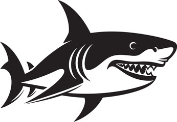 Marine Hunter Logo Vector Icon Powerful Predator Shark Icon Design