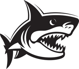 Aquatic Sovereignty Unleashed Iconic Emblem Design Sharks Menace Unveiled Logo Vector Design