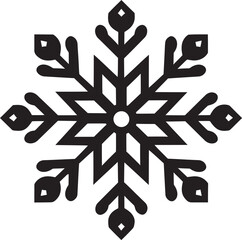 Crystal Intricacies Snowflake Icon Emblem Wintry Sparkle Vector Logo Icon