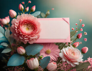 floral romantic card