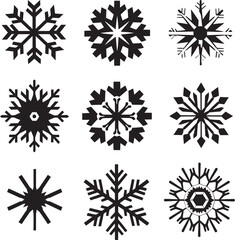 Wintry Sparkle Unveiled Vector Logo Design Snowflakes Aura Unfurled Iconic Emblem Design