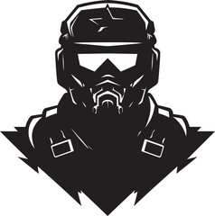 Warriors Resolve Vector Logo Design Soldiers Valor Illuminated Iconic Emblem Design