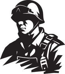 Obraz premium Infantrys Valor Illuminated Logo Icon Vector Warriors Vigor Illuminated Iconic Emblem Icon