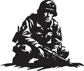 Soldiers Valor Illuminated Vector Logo Design Guardians Resolve Unveiled Iconic Emblem Design