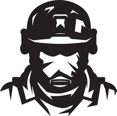 Courageous Sentinel Unveiled Vector Logo Design Defenders Resolve Illuminated Iconic Emblem Design