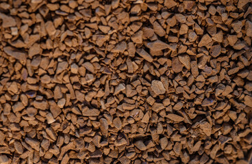 instant coffee granulated poured top view 13