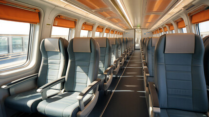 Photo Of Leather Seats in Chinese Bullet Train