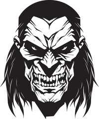 Zombie Frenzy Iconic Logo Design Catastrophic Cadaver Zombie Vector Mark