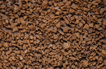 instant coffee granulated poured top view 12