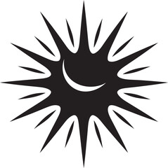 Vivid Verve Sun Icon Solar Seal Sun Emblem Design