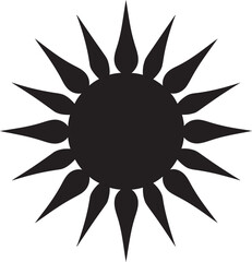 Daylight Emblem Sun Badge Sunburst Sparkle Sun Logo Icon