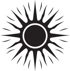 Daylight Dance Sun Emblem Solar Spark Sun Logo Icon