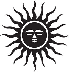 Brilliant Blaze Sun Symbolism Gilded Glow Sun Mark