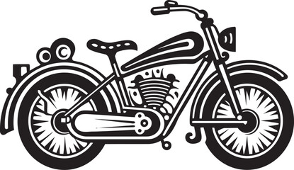 Time Honored Trek Vintage Motorbike Logo Design Yesteryears Glory Classic Bike Mark - obrazy, fototapety, plakaty