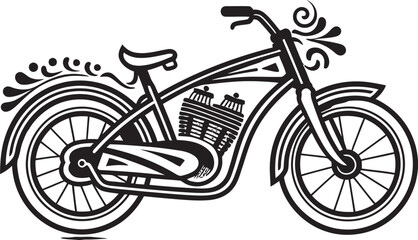 Iconic Ride Retro Bike Symbolism Time Honored Trek Vintage Motorbike Logo Design