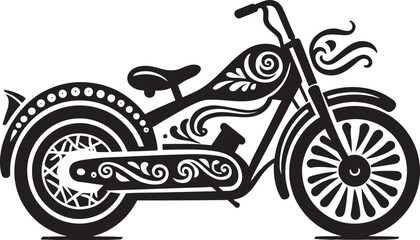 Obraz premium Yesteryears Glory Classic Bike Mark Classic Journey Motorbike Emblem Design