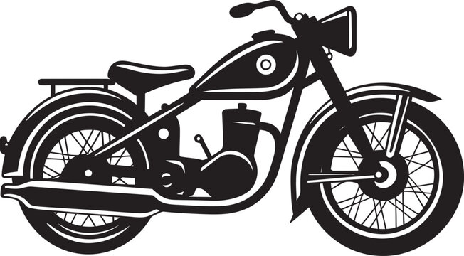 Olden Days Drive Motorbike Emblem Vintage Elegance Bike Badge